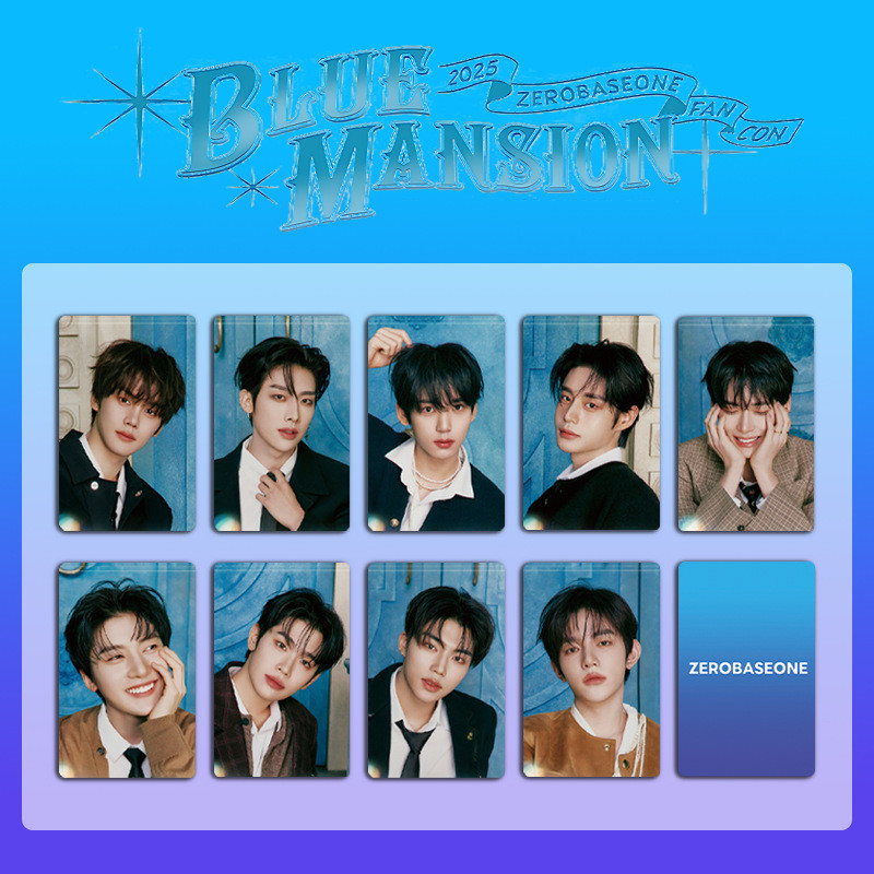 

9Pcs/Set Kpop ZB1 2025 FANCON Concept Photocards ZHANGHAO RICKY HANBIN YUJIN BLUE MANSION Selfie Postcard ZEROBASEONE Fans Gift
