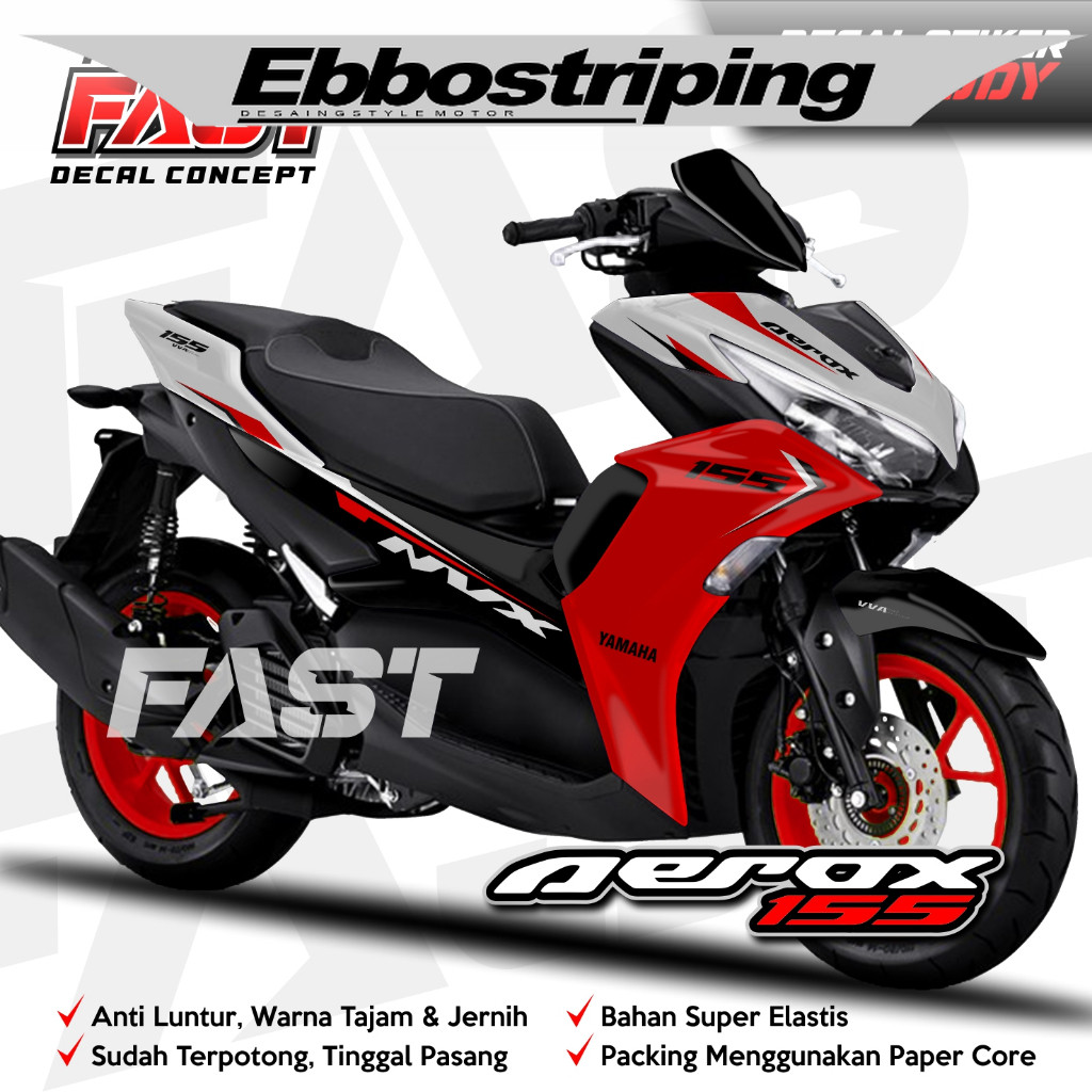 Decal Sticker Aerox New NVX Simple Variasi Fullbody All New Aerox 155 Connected - Dekal Stiker Aerox