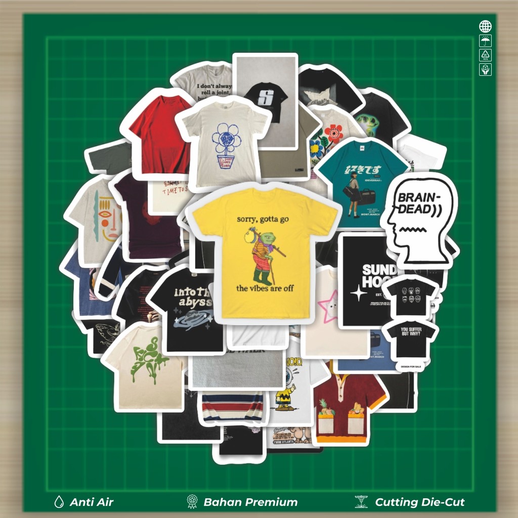 

HOT 50 PCS STIKER Stiker T-Shirt V5 Stiker Fashion Cars Decal Dingin Kartu Album Custom Vinyl Anti Air- Sticker Aesthetic Buku Journal Koper Casing HP Tablet Laptop Helm Motor Botol Minum