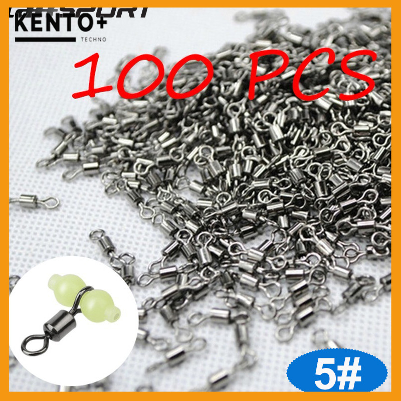 [COD] Konektor Umpan Kail Pancing Stainless Steel 5# 100 PCS