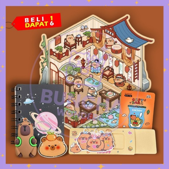 

BW Paket Hemat (isi 1 paket) Bingkisan Ulang Tahun / Hadiah Lomba / Kapibara / Alat Tulis SET B