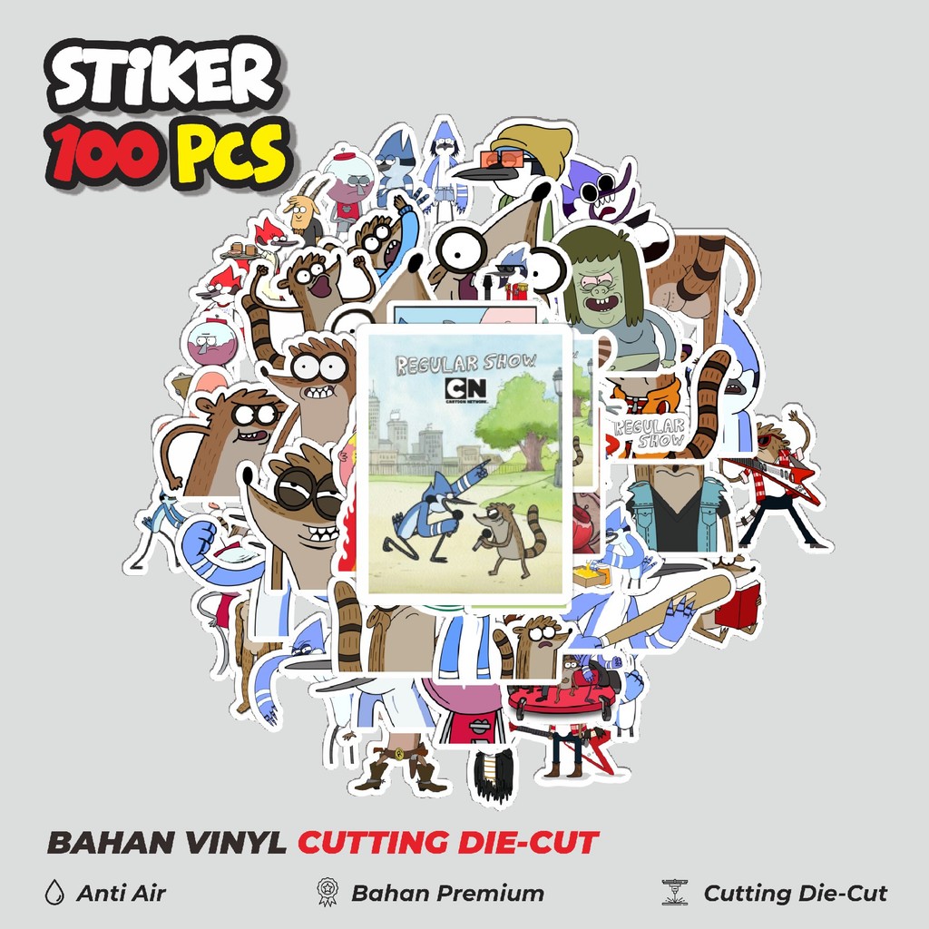 

Terbaru! 50 pcs Stiker Kartun Series Reguler Show Dekorasi Lucu Kreatif untuk Notebook, Skateboard, HP