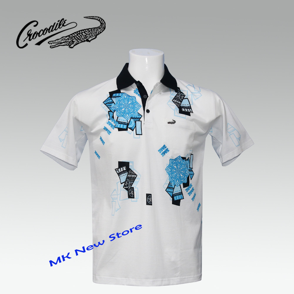 Kaos Kerah Pria Crocodile Diamond 219-1856 Putih03