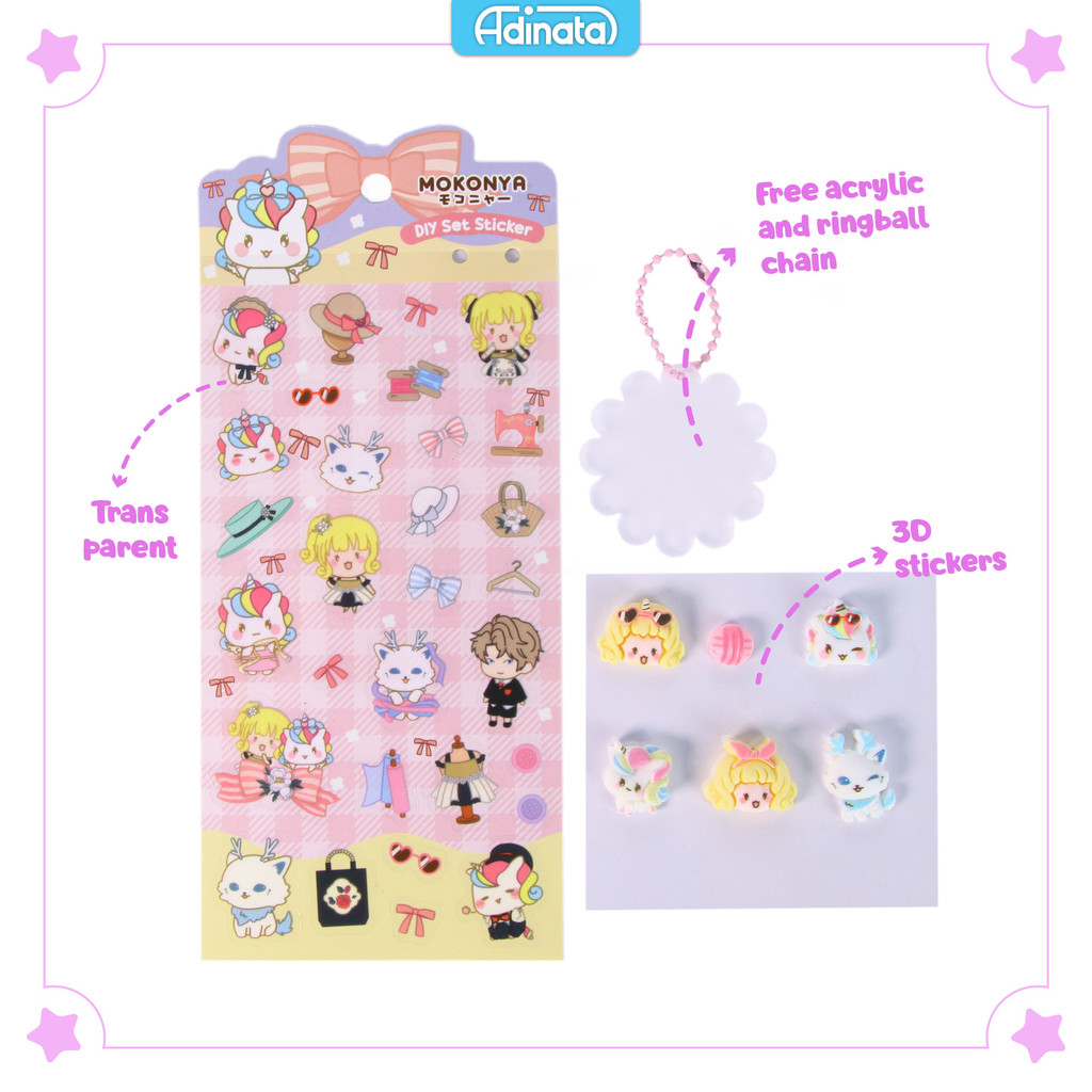 

Mokonya DIY Set Stickers 2550-6159 / Stiker - Adinata