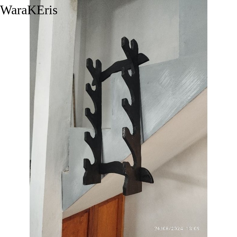 Rak Golok ditempel di dinding / rak GANTUNGAN kayu WR4
