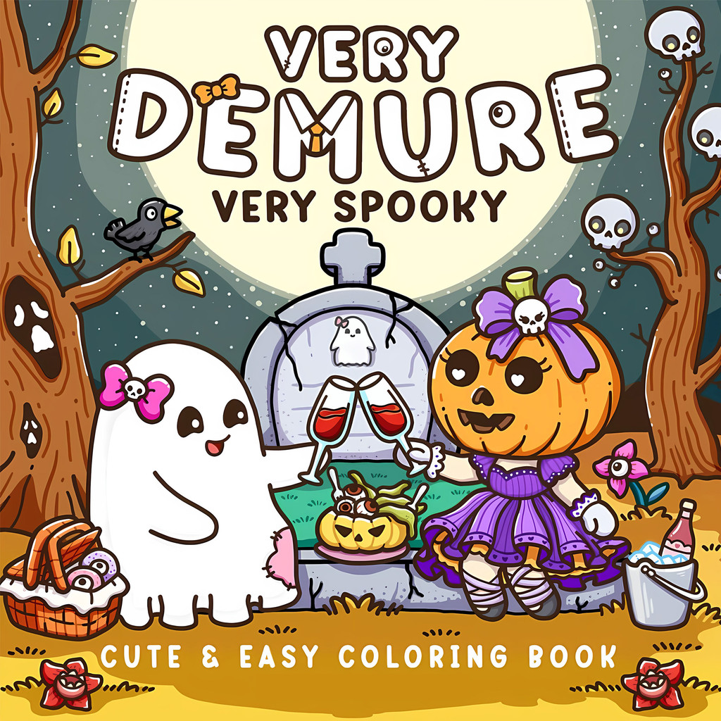 

SPOOKY Bold-easy Patterns Coloring Book for Adults Cute Drawing Book Perfect Gift for Party and Birthday