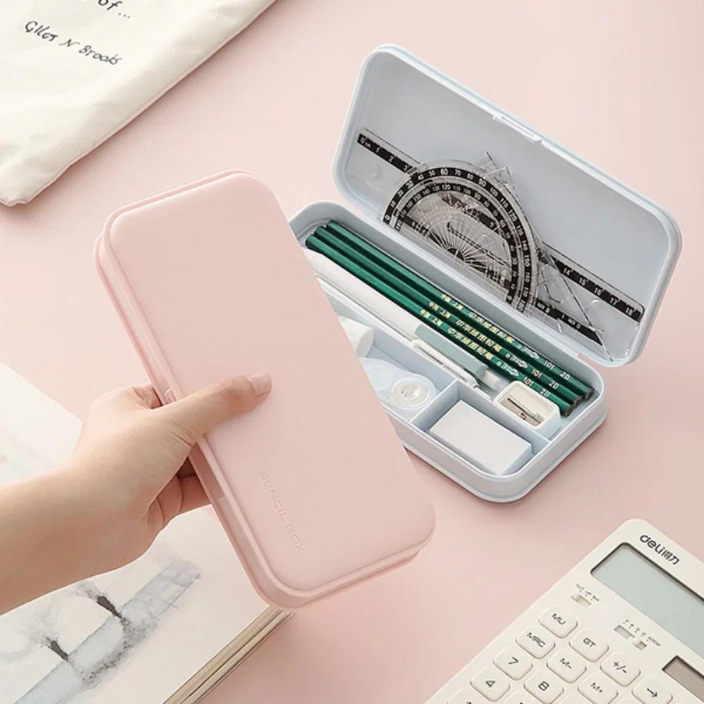 

STONEGO Multifunction Rectangle Pencil Case Creative Plastic Pencil Pen Box Makeup Case School Supplies