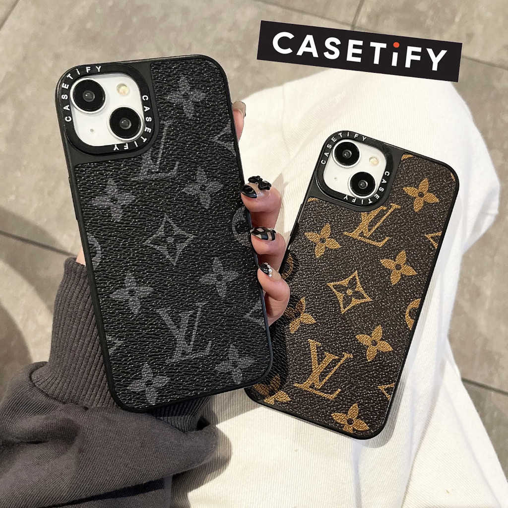 New CASETIFY  with Box LV Leather Phone Case for Iphone 16 Pro Max 16Pro 16 15 Pro Max 15 14 Pro Max