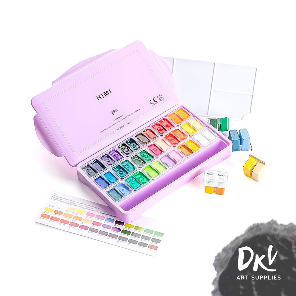 

Miya Himi Gouache Paint Twin Cup / Half Cup Cat set 36 Colors x 12gr