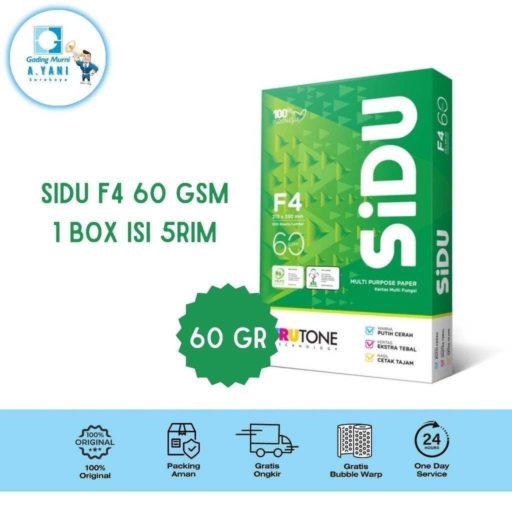

SIDU KERTAS HVS F4 60 GSM