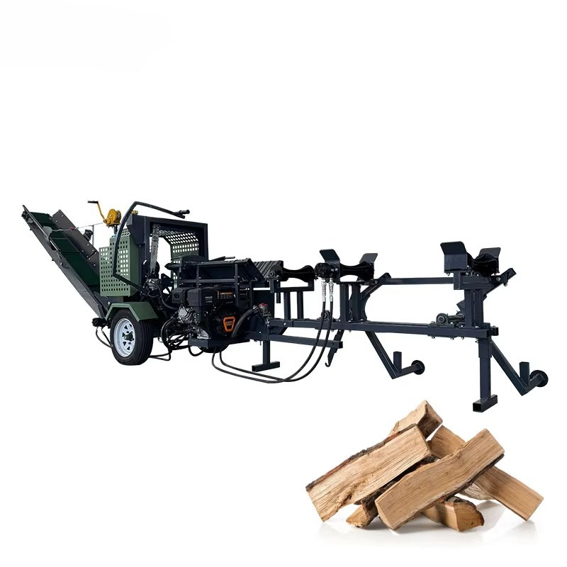 

15T Firewood Processor for Home Manual Wood Processor with Cutting Blade Wood Cutter and Splitter Machine with Log Lifter