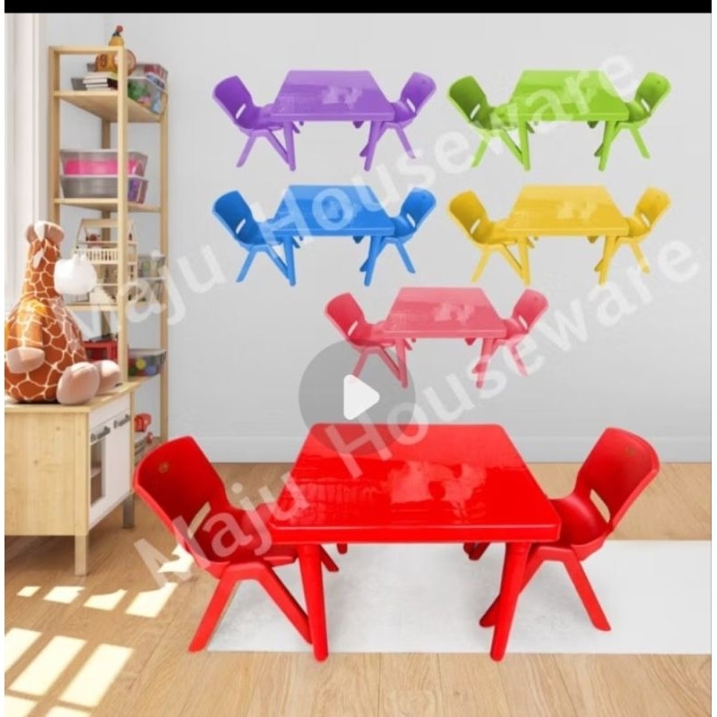 MEJA KURSI ANAK PAKET / MEJA + KURSI ANAK PAUD / MEJA BELAJAR ANAK