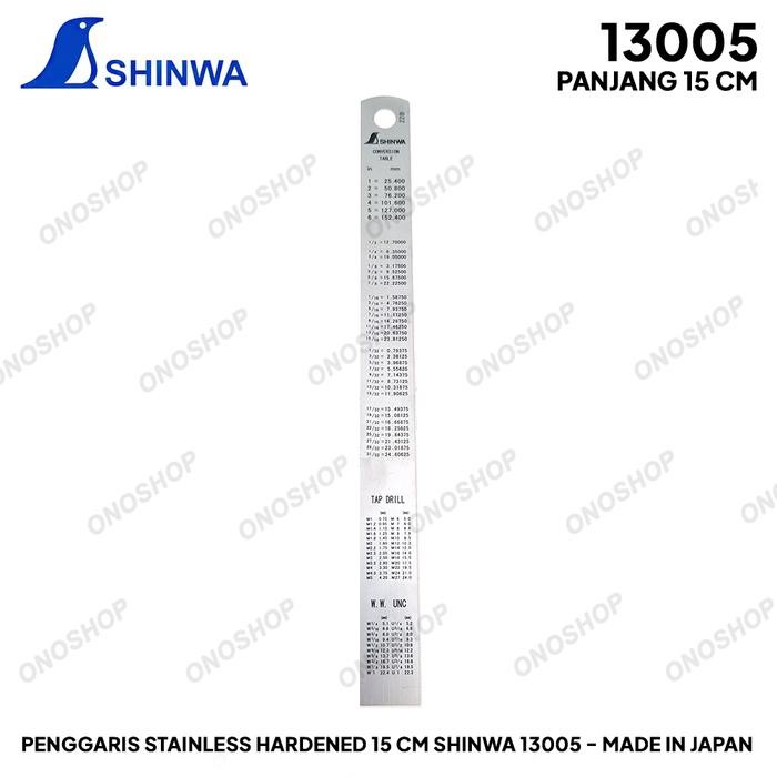 

Penggaris Stainless Steel 15 cm - Sinhwa - Made in Japan