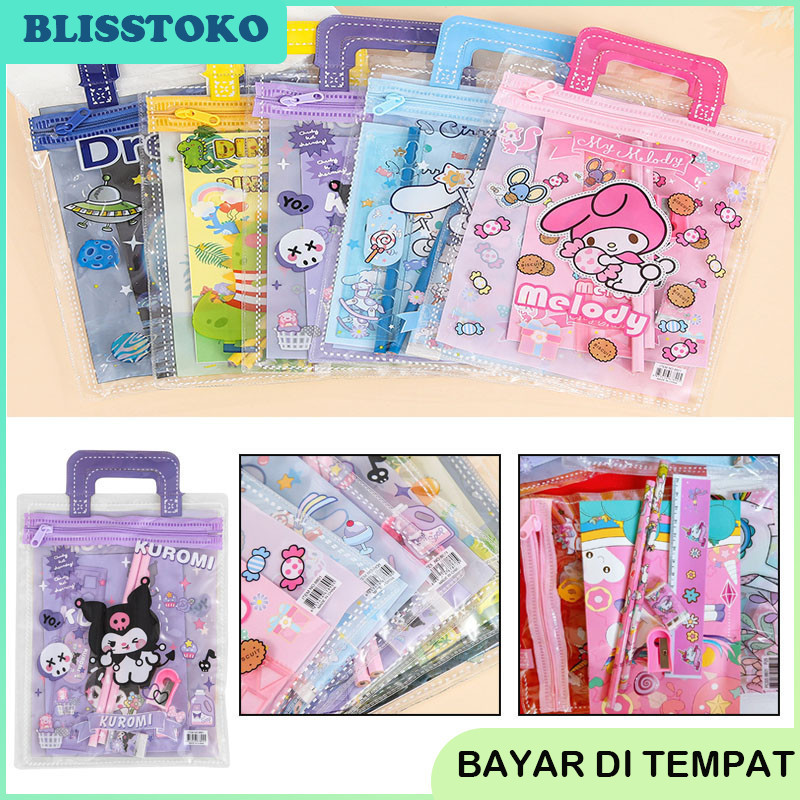 

Alat Tulis Set 6in1 Stationery Set Lucu Karakter Kuromi Murah Lucu Set Perleng Kapan