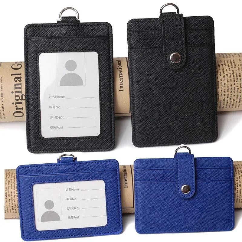 

Unisex Mini ID Card Holders Pu Leather Fashion Thin Business Credit Card Holder Bank Case Organizer Wallet Hasp Card Wallet