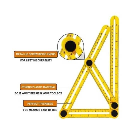 

FSNASTR EML Penggaris 4 Sudut Flexible Four Sided Corner Folding Ruler - INU20