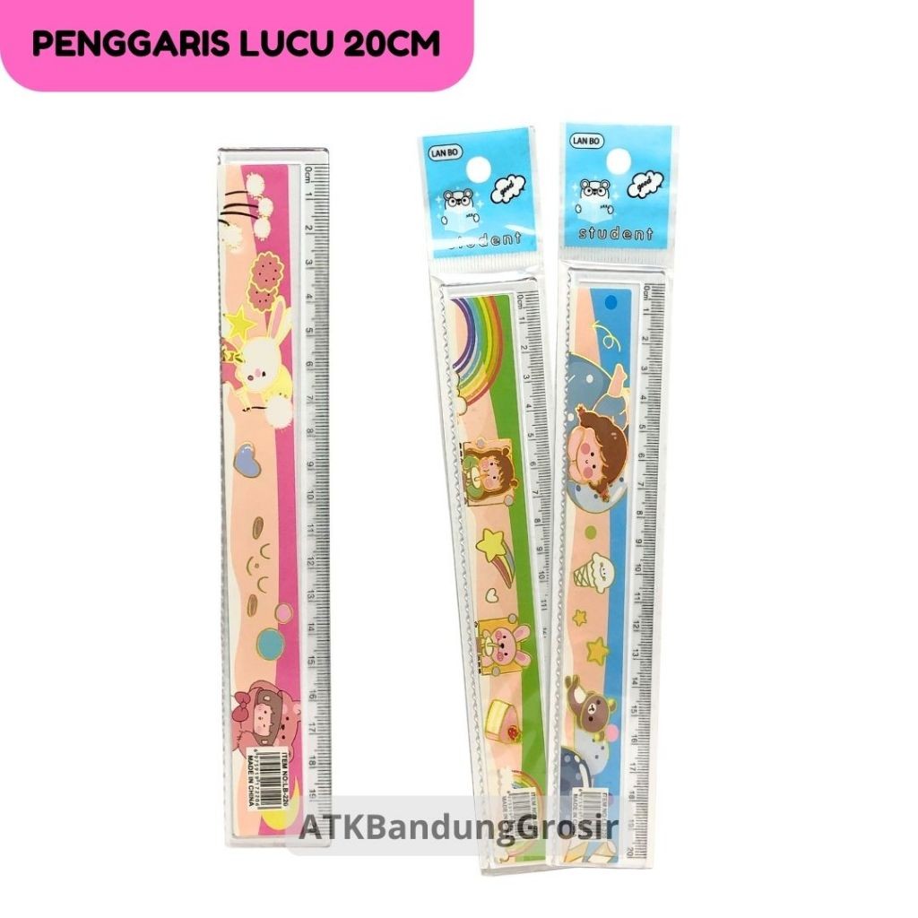 

Penggaris Lucu Impor Ruler 20CM Cute Penggaris Dengan Motif Lucu Anak Pelajar Mahasiswa - SATUAN- SHESB