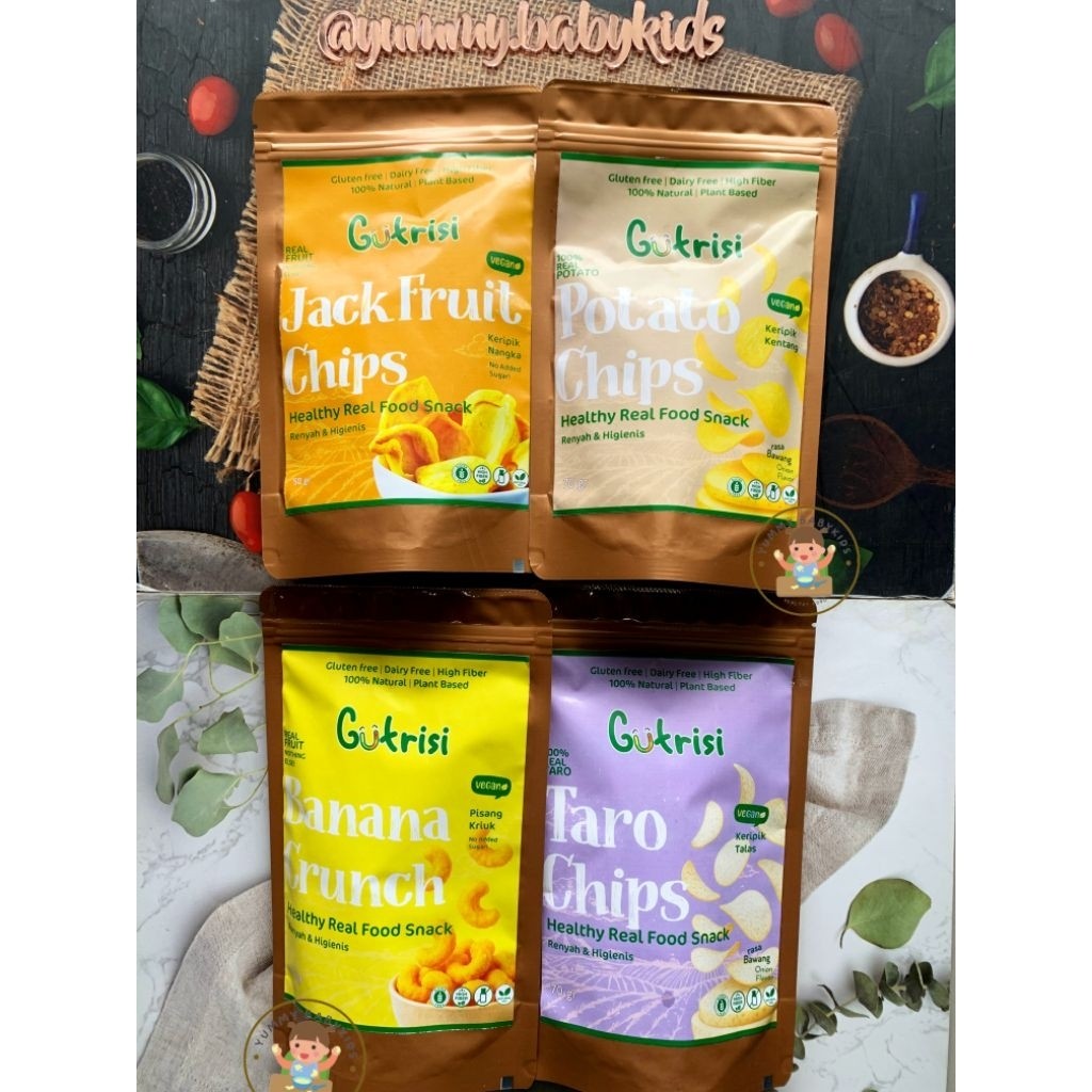 

Keripik Kentang / Talas / Pisang / Nangka - Gutrisi - Adwa Organic