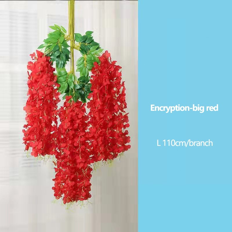 Juntai Wisteria Jumbo Gantung Daun Rambat Plastik- Bunga Lavender Artificial Wisteria Tanaman Import