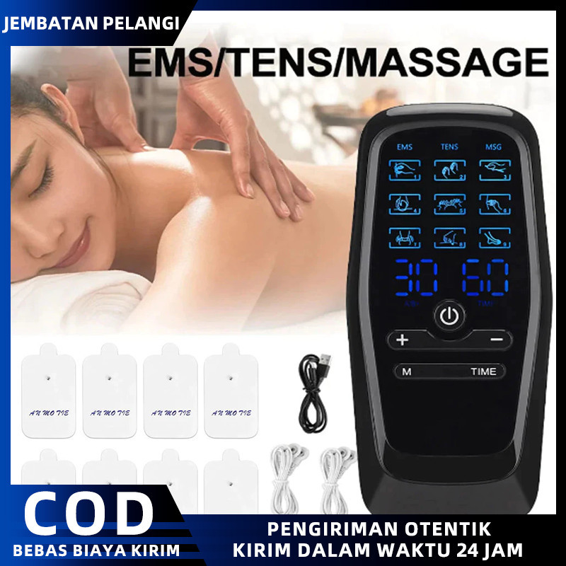 Pengisian Tens Alat Pijat Elektrik EMS Alat Terapi Stroke Stimulasi Otot Dengan Gel Pad