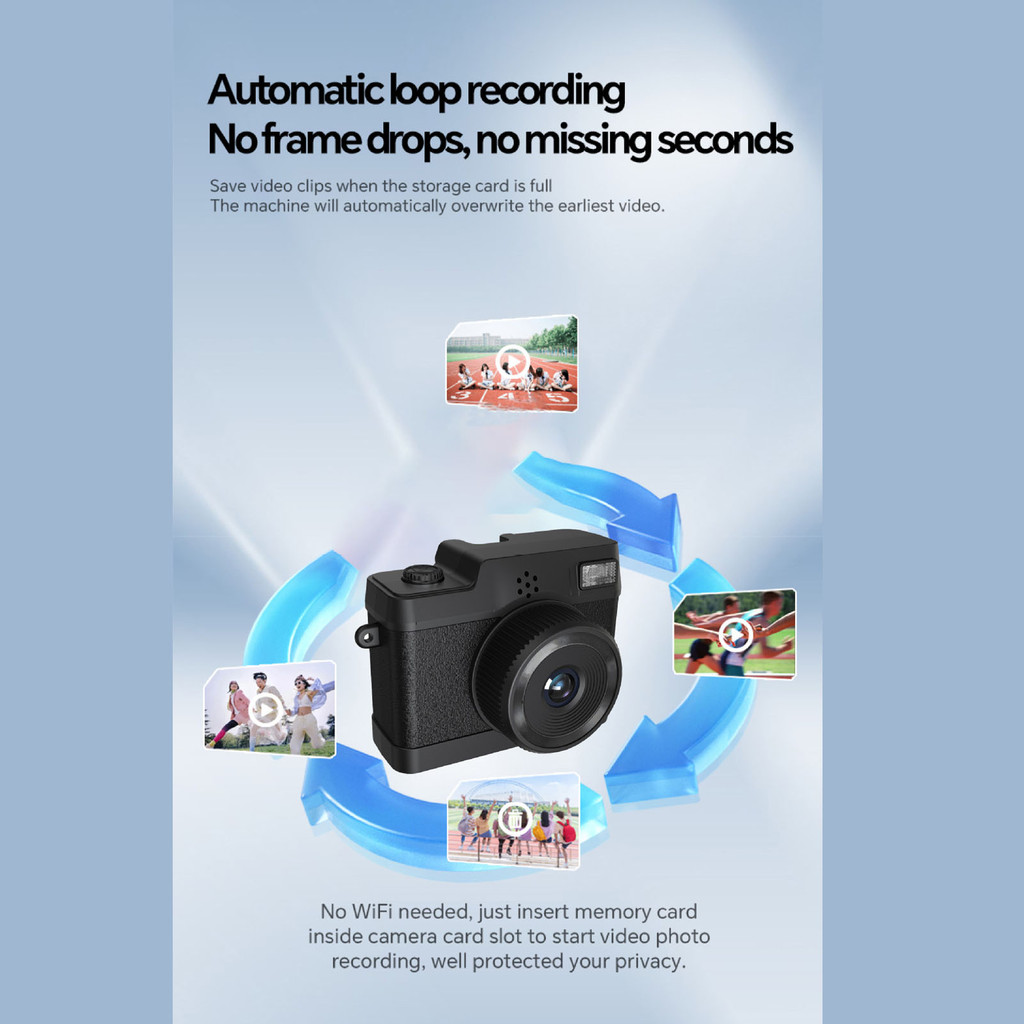 1080P CCD Camera CCD Camera Retro HD Digital 1080P Resolution Portable Video Recording Travel Vlog C