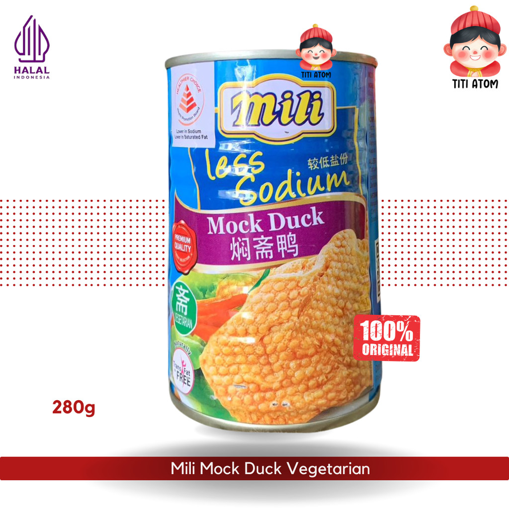 

Mili Mock Duck 200g | Daging Bebek Vegetarian Vegan Makanan Kaleng