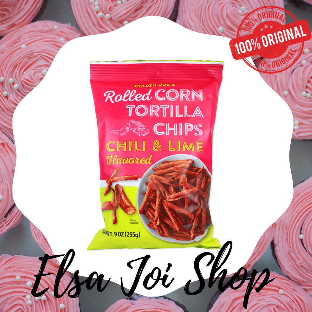

Trader Joe's Rolled Corn Tortilla Chips Chilli & Lime - 255 Gr