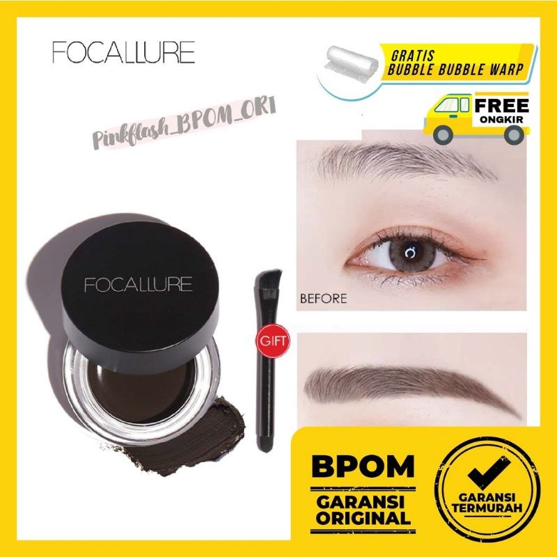 [oddsolshop] pekanbaru/FOCALLURE Eyebrow Gel 4G Focallure Cream Gel Waterproof Pensil Alis Krim