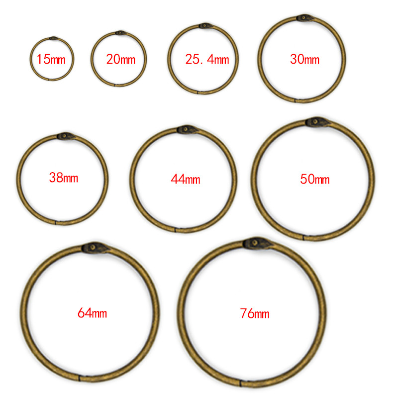 

High Quality 2/4/5/10Pcs Metal Ring Binder15 - 76mm DIY Albums Loose-Leaf Book Hoops Opening Binding Supplie Photo Album Offic