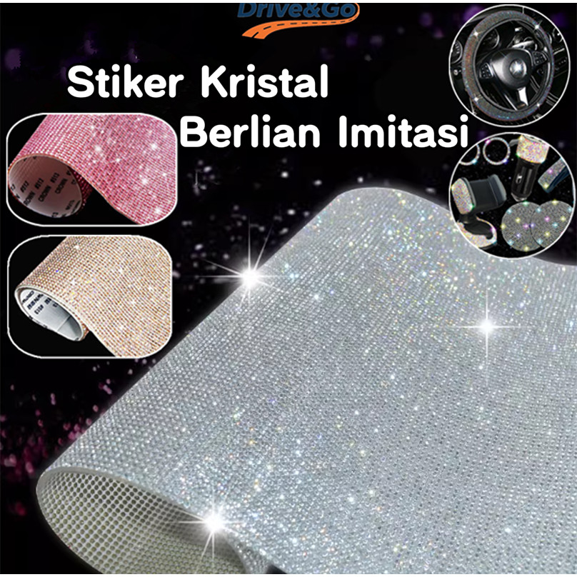 DIY Stiker Kristal Berlian Imitasi Self Adhesive Glass Rhinestone Sticker Untuk Dekorasi Mobil
