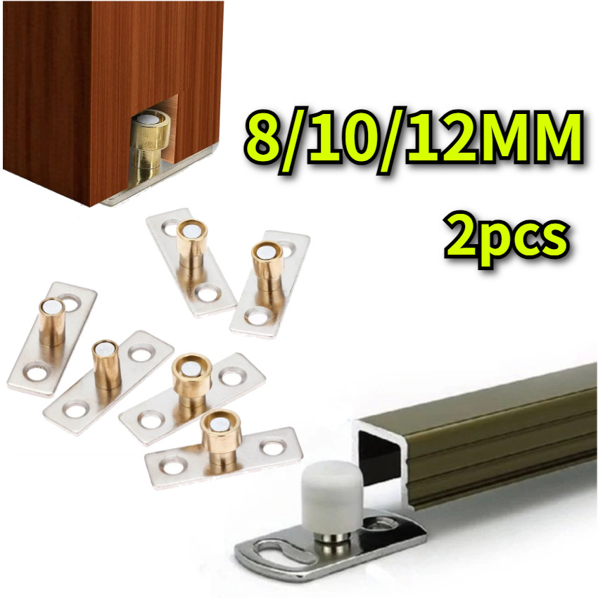 2pcs 8/10/12mm Roda Bawah Pintu Sliding Penahan Pintu Geser Sliding Stopper Pembatas Pintu Geser Mul