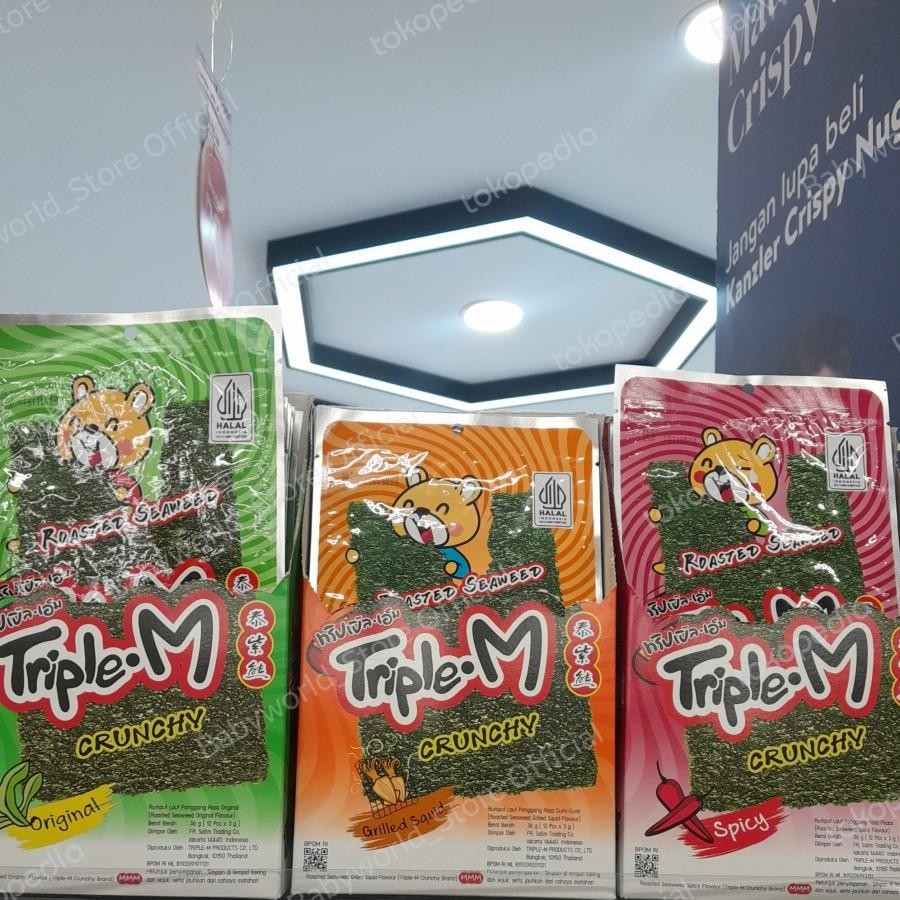 

Triple M Crunchy Roasted Seaweed Nori Rasa Original / Spicy / Squid