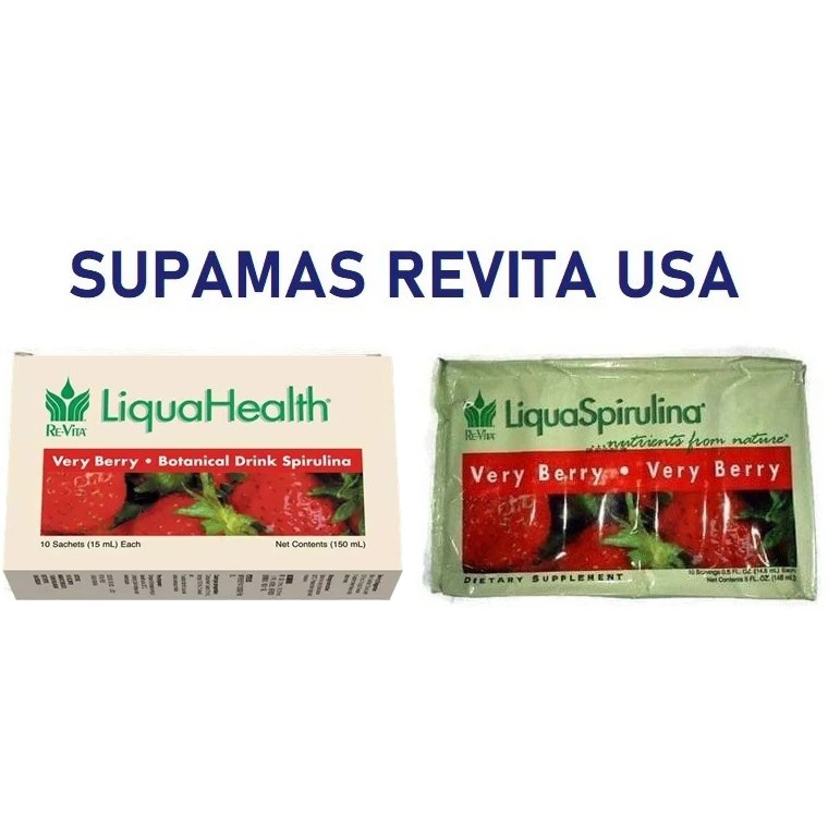 Liqua Health / Spirulina LH LS Very Berry Re-Vita Kemasan asli USA LiquaHealth LiquaSpirulina