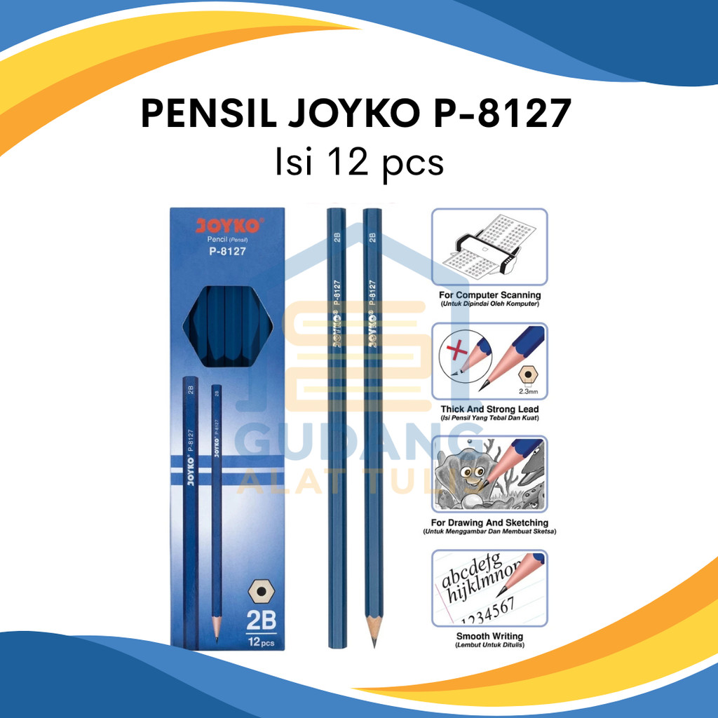 

PENSIL JOYKO 2B P-8127 1 BOX ISI 12 PCS