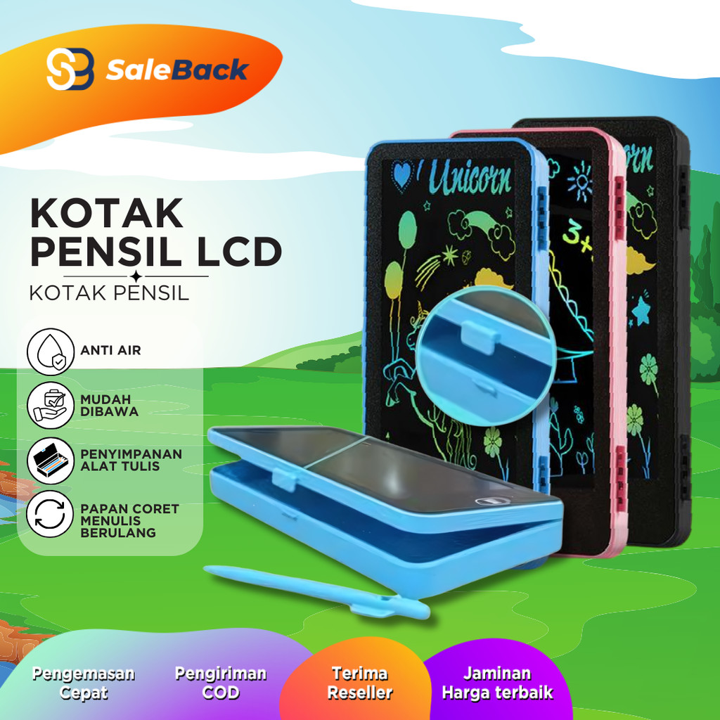 

Kotak Pensil Lcd Writing Drawing 2in1 Box Case Ukuran Besar Pencil Drawing Pad Edukasi