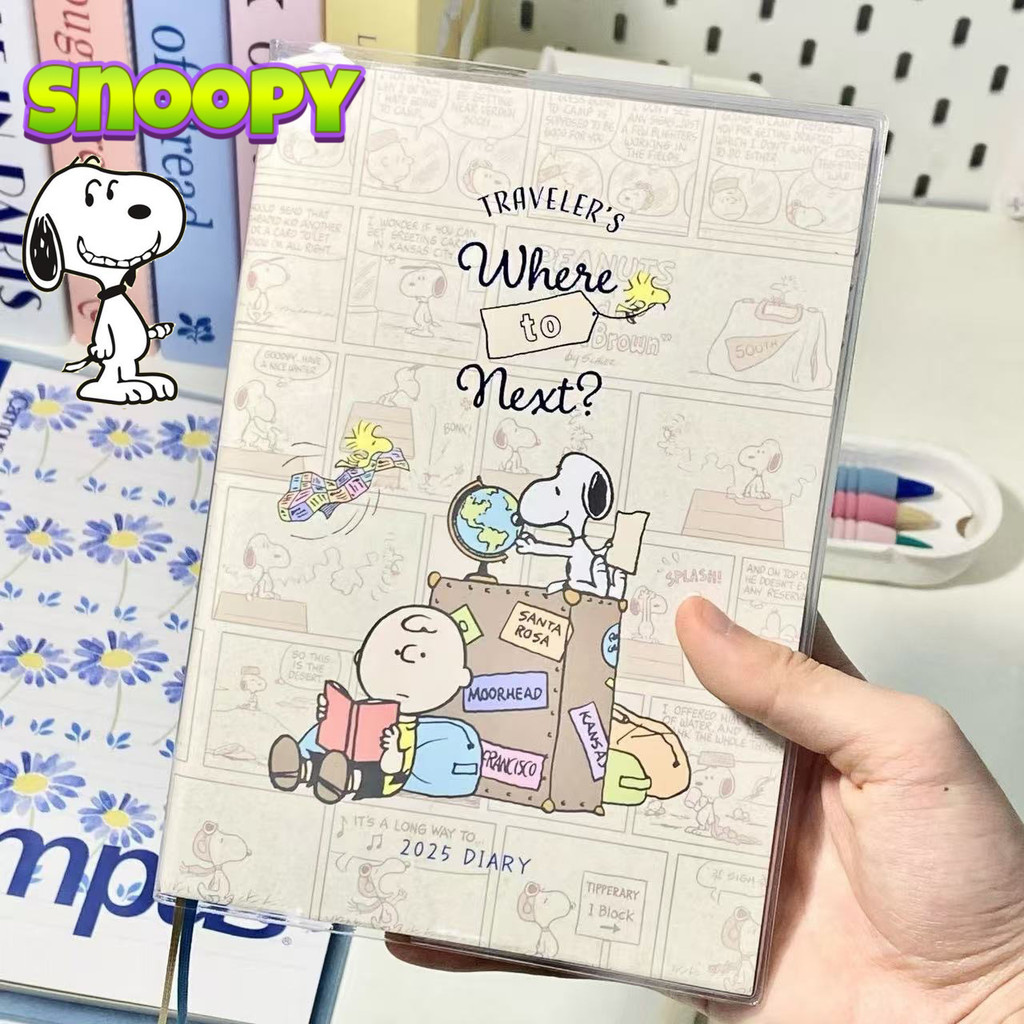 

2025 Anime Snoopy Notebook B6 ColorInner Page Diary Draft NotepadStudent Weekly Planner Writing Stationery Notebook Student Gift