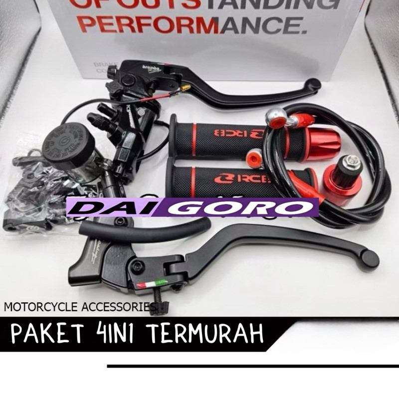 [ Paket 4in1 Murah ] Master Rem Rcs19 Corsa Corta Vietnam Black Series Plus Handgrip Grip RCB HG55 P