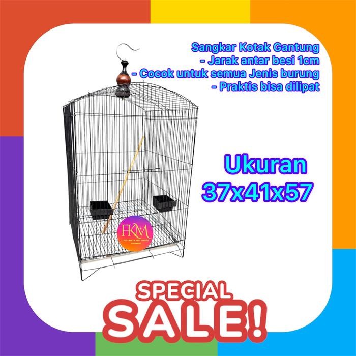 Sangkar kandang burung besi lipat