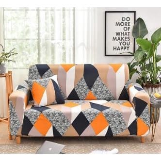 Sarung Sofa Cover Sofa 1/2/3/4 Seater/ Cover Sofa Elastis - Motif 1, 2 SEATER