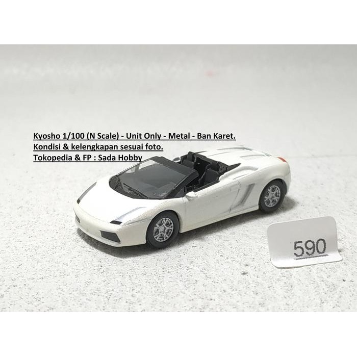 AD99 Kyosho 1/100 Lamborghini Gallardo Spyder Putih Unit Only