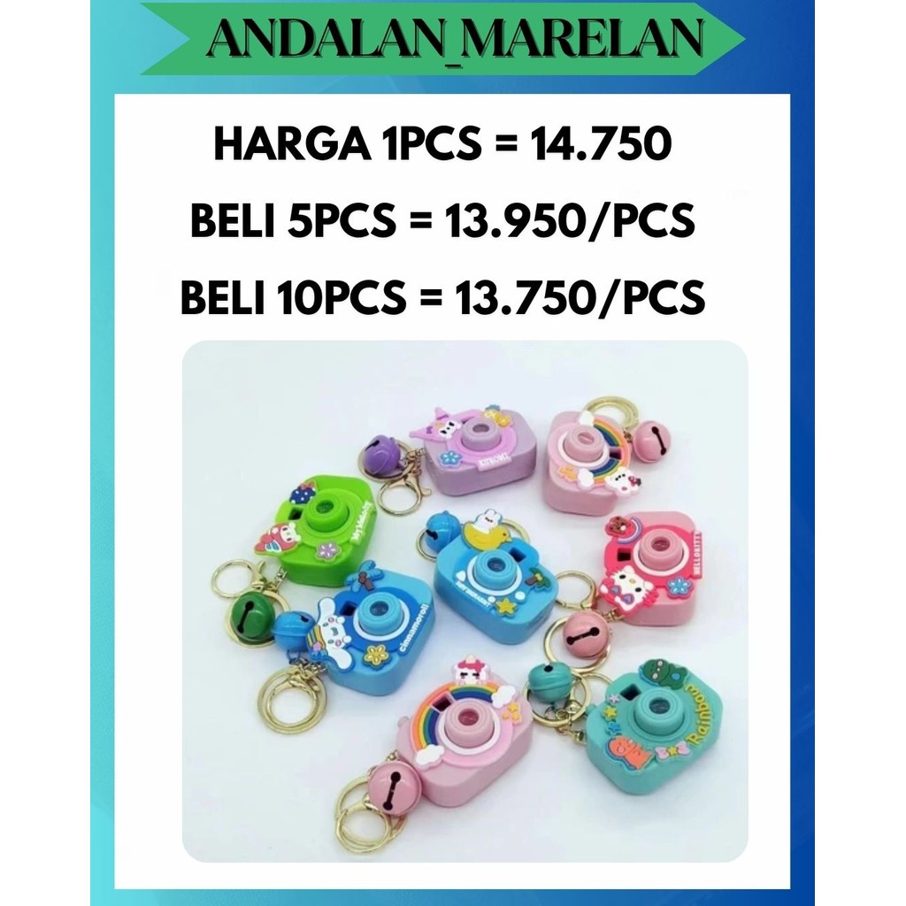 AM GANTUNGAN KUNCI KAMERA PROYEKTOR LED 3D KUALITAS IMPORT GANCI VIRAL MAINAN KARAKTER