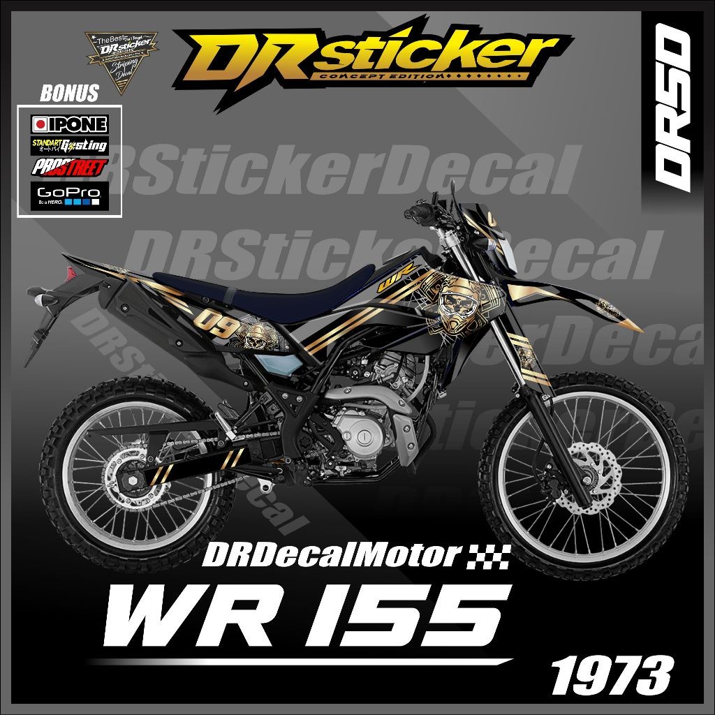 Decal WR 155 Full Body Aksesoris Variasi Sticker Motor Dekal Motif Keren Supermoto Stiker Desain Ker