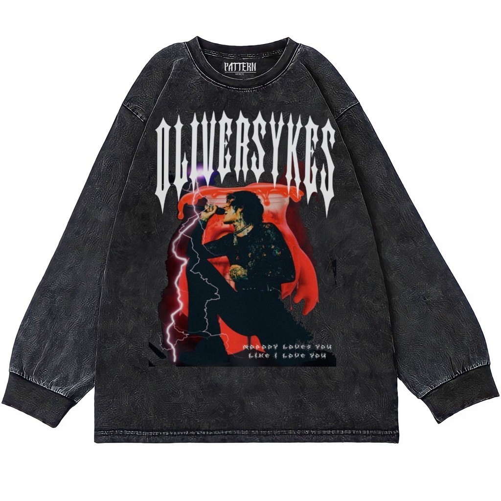 Patternmerch "bmth oliver sykes bootleg vintage" Oversize T-Shirt | Longsleeve Oversized | washing t