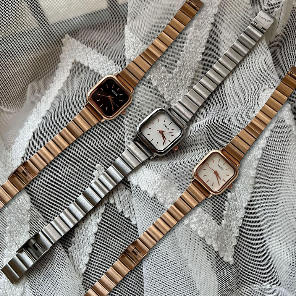 HOT PRODUCT JAM TANGAN WANITA RANTAI WARNA SILVER GOLD JAM CEWEK STRAP ELEGAN MEWAH EMAS KOREA