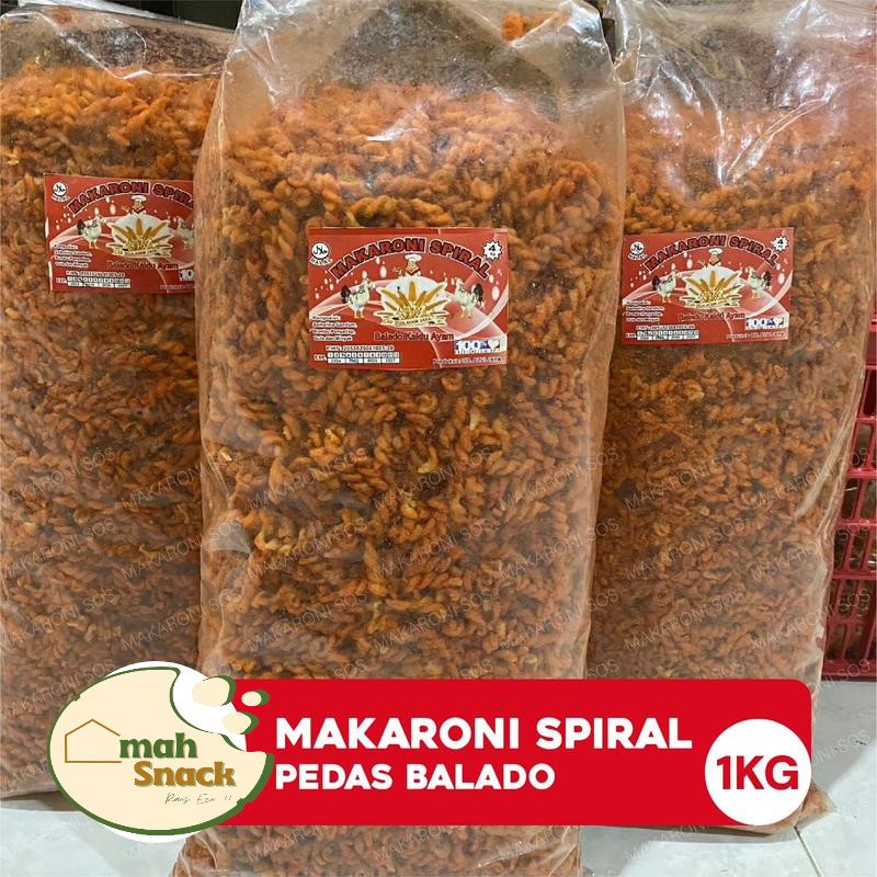 

Omah Snack - MAKARONI SPIRAL PEDAS BALADO KEMASAN 1 KG [TERBARU]