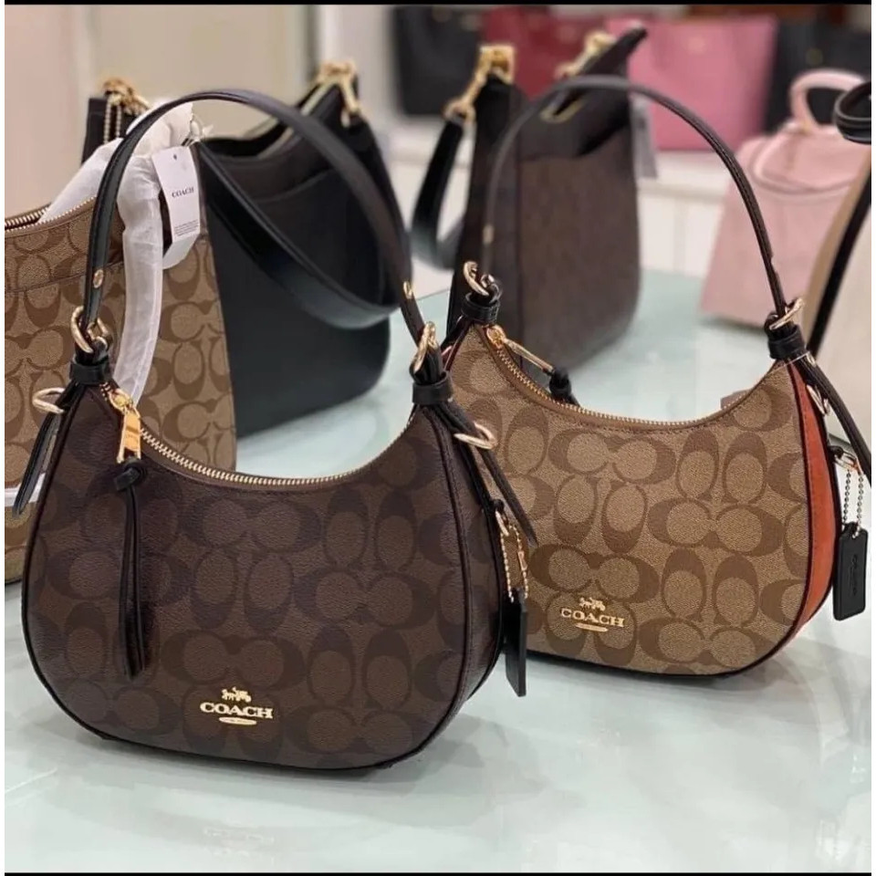 Tas wanita Kleo Hobo In Signature Canvas C6809 C7257 C8163 Shoulder Bag