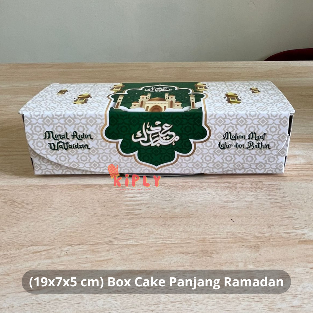 

(5 PCS) Box Cake Panjang Ramadan/Dekorasi Idul Fitri/Box Souvenir Hampers Idul Fitri/ Kotak Kue Lebaran