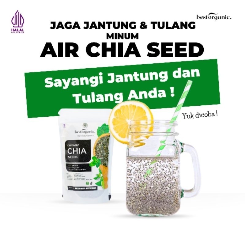 

Bestorganic - Chia seed Organik Grade Premium - Biji Chiaseed - Black Chiaseed Original