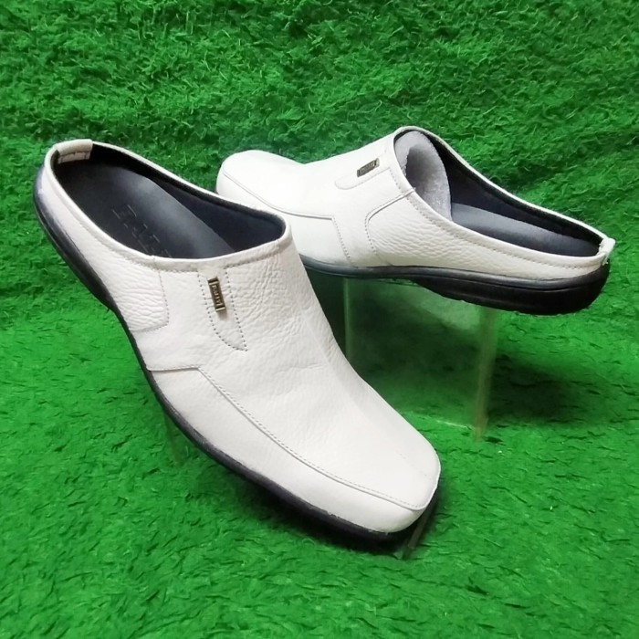 PROMO slop putih sendal sepatu sepatu slop sepatu sandal sendal pria kulit - bally 803, 39 TERMURAH