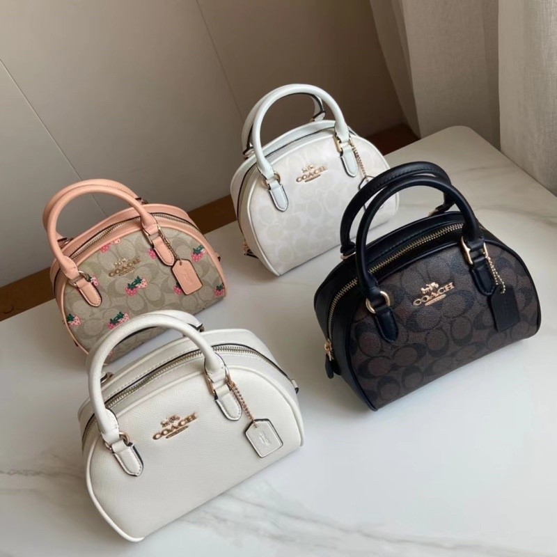 Tas wanita Sydney CA591 Satchel In Signature Canvas Shoulder Bag